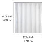 Duschvorhang Uni III Polyethylen-Vinylacetat - Weiß - 120 x 200 cm