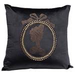 Coussin Diamond Medaillon Verre / Polyester - Noir / Multicolore