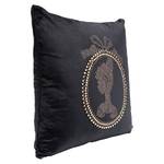 Coussin Diamond Medaillon Verre / Polyester - Noir / Multicolore