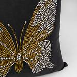 Coussin Diamond Butterfly Verre / Polyester - Noir / Multicolore