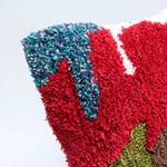 Dekokissen Tufted Flowers Baumwolle / Polyester - Mehrfarbig