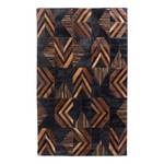 Tapis en peau Puzzle Peau de vache / Laine - Noir / Multicolore