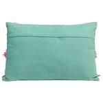 Coussin Textured Tendrils coton / polyester - Turquoise