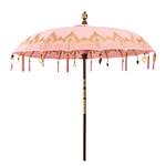 Parasol ORIENTAL LOUNGE IV katoen/vruchtenhout - roze