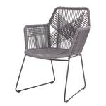 Chaise de jardin CORDEE Acier / Polypropylène - Gris foncé