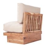 Fauteuil de jardin DOCKLAND Partiellement en acacia massif / Coton - Marron / Crème