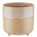 Pot de fleur avec pieds TIDE Terracotta - Beige / Blanc