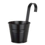 Pflanztopf ZINC Höhe 11 cm Zink - Schwarz