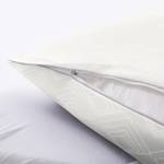 Copripiumino e federa Kalea Raso di cotone makò - Bianco - 135 x 200 cm + cuscino 80 x 80 cm