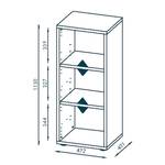 Aktenregal Homebase Eiche Riviera Dekor - Höhe: 113 cm