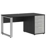 Bureau Homebase II Imitation frêne noir