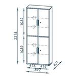 Aktenschrank Homebase V Eiche Riviera Dekor