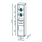 Aktenregal Homebase II Eiche Riviera Dekor - Breite: 47 cm