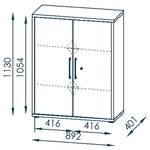 Aktenschrank Homebase VIII Platingrau