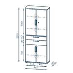 Aktenschrank Homebase X Platingrau