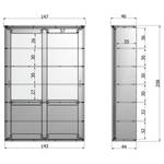 Schrank Saania Kiefer massiv - Kiefer Weiß / Grau