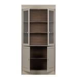 Vitrinenschrank Solari Kiefer massiv - Kiefer Grau