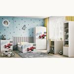 Kinderbett Babydreams Rennauto 80 x 160cm - Mit Lattenrost & Matratze