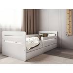 Kinderbett Tomi Weiß - 80 x 160cm - Mit Lattenrost & Matratze