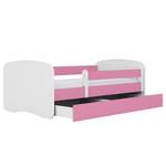 Lit enfant Babydreams Basic Rose foncé - 80 x 160cm - Avec sommier à lattes & matelas