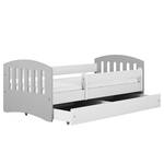 Lit enfant Classic I Gris - 80 x 140 cm - Avec sommier à lattes & matelas