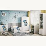 Kinderbett Babydreams Waschbär Weiß - 80 x 180 cm - Mit Lattenrost & Matratze