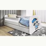 Lit enfant Babydreams Raton laveur Blanc - 80 x 160cm - Avec sommier à lattes & matelas