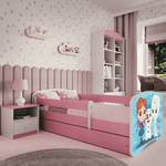 Lit enfant Babydreams Frozen Rose foncé - 80 x 160cm - Avec sommier à lattes & matelas