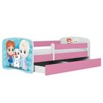 Lit enfant Babydreams Frozen Rose foncé - 80 x 160cm - Avec sommier à lattes & matelas