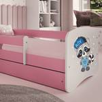 Kinderbett Babydreams Waschbär Pink - 80 x 180 cm - Mit Lattenrost & Matratze