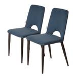 Chaises capitonnées Tampere (lot de 2) Bleu jean