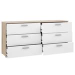 Dressoir Perryton wit/Sonoma eikenhouten look