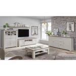 Wandplank Sandvik witte eikenhouten look/Nelson eikenhouten look - Breedte: 205 cm