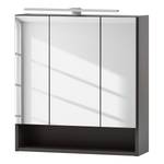 Spiegelschrank Stubach Inklusive Beleuchtung - Graphit - Breite: 60 cm