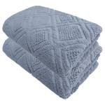Set di asciugamani Mosaik (2) Tessuto di spugna - Blu