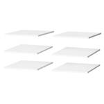 Inlegplanken Powell II (set van 6) Wit - Plaatmateriaal - 38 x 2 x 46 cm