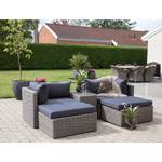 Loungeset Rossi (5-delig) aluminium/polypropeen - grijs