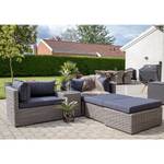 Loungeset Rossi (5-delig) aluminium/polypropeen - grijs