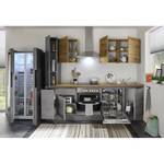 Küchenzeile Tarsus I Beton Dunkel Dekor - Breite: 250 cm - Ohne Elektrogeräte