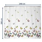 Tenda per doccia farfalle Poliestere - Multicolore - 240 x 200 cm