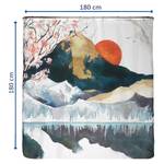 Tenda sostenibile per doccia Giappone Poliestere - Multicolore - 180 x 180 cm