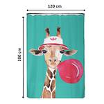 Recycling-Duschvorhang Giraffe Polyester - Mehrfarbig - 120 x 180 cm