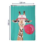 Recycling-Duschvorhang Giraffe Polyester - Mehrfarbig - 120 x 200 cm