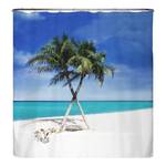 Rideau de douche anti-moisissures Plage Polyester - Multicolore - 180 x 200 cm