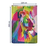 Tenda sostenibile per doccia leone Poliestere - Multicolore - 120 x 200 cm