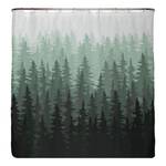 Tenda sostenibile per doccia foresta Poliestere - Verde - 180 x 200 cm