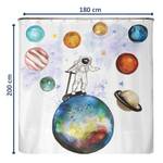Rideau de douche PS recyclé Astronaute Polyester - Multicolore