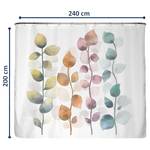 Tenda doccia sostenibile piante colorate Poliestere - Multicolore - 240 x 200 cm
