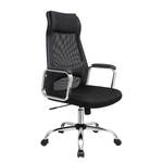 Chaise de bureau Potom Tissu / Mesh / Acier - Noir / Chrome