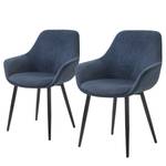 Chaises à accoudoirs Morgedal (lot de 2) Bleu jean